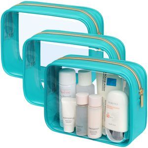 Tsa Approved Toiletry Bag - Clear Makeup Bag Waterproof Quart Size Bag, Travel🙂
